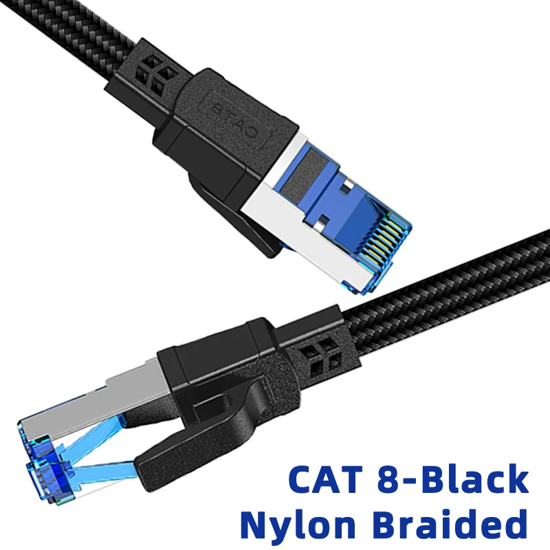 Cat 8-Black Braided