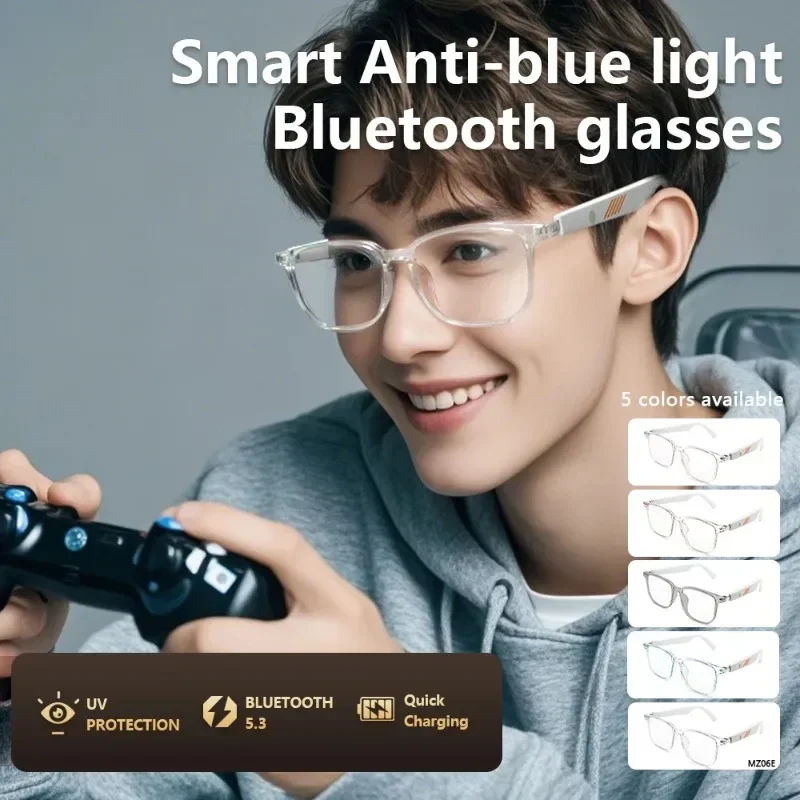 Gafas de Audio deportivas inteligentes con Bluetooth, inalámbricas, llamadas, reproducción de música, auriculares, antiluz azul, protección UV, gafas de sol para hombres y mujeres - imagen 2