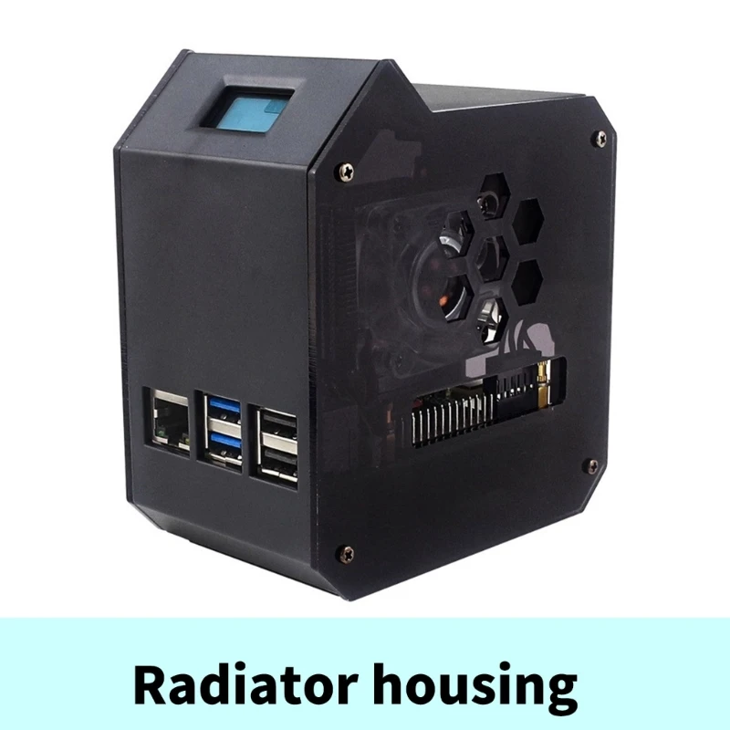 Conjunto ventilador refrigeración Ice Tower eficiencia para RPi 5 con carcasa acrílico y pantalla OLED 0,96 - imagen 5