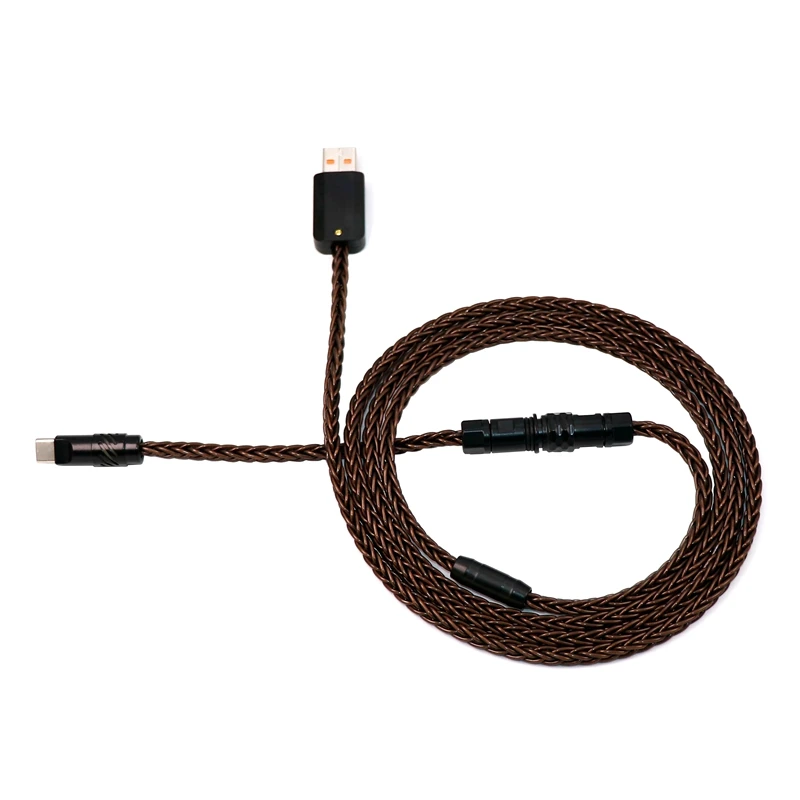 Angitu-Cable de teclado mecánico con luz RGB, hecho a mano, personalizado, 8 núcleos, Cable de carga de cobre y cristal único, Cable de datos - imagen 5