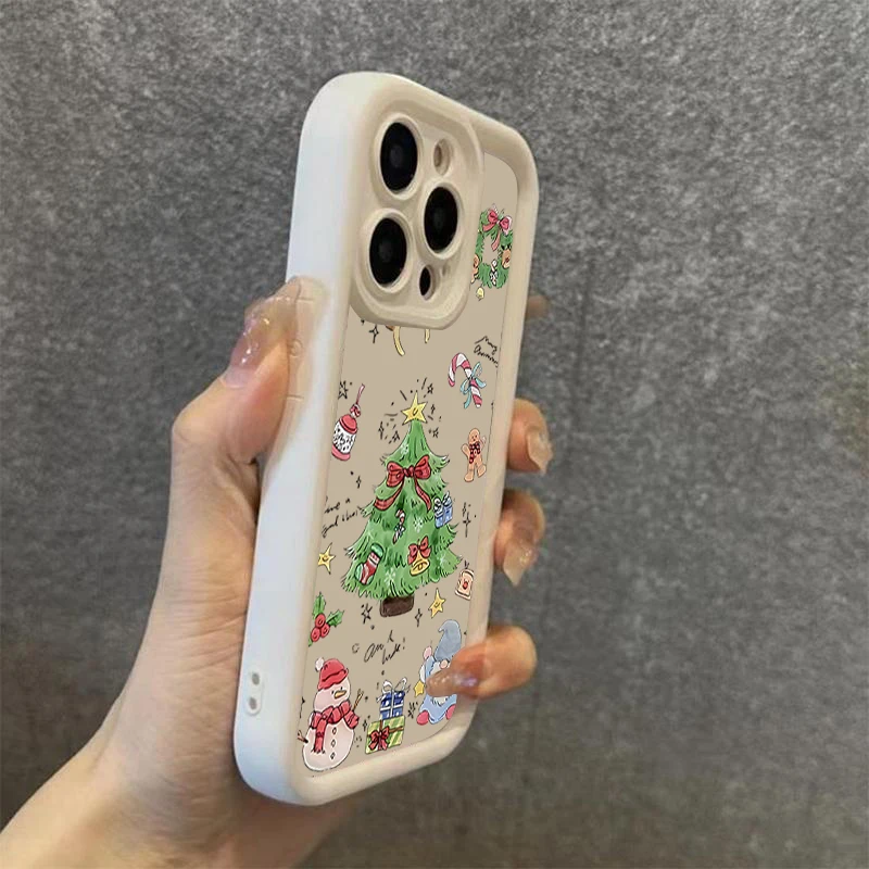 Funda navideña para árbol de Navidad para iPhone 11 12 13 14 15 16PRO MAX PLUS cobertura completa de lentes prevención de caídas funda de teléfono tpu - imagen 2