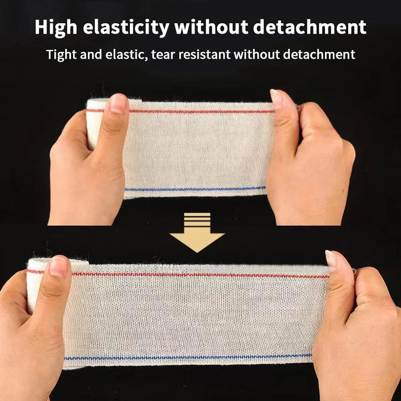 ✈ Vendaje elástico antiarrugas de LICRA de 7,5 cm x 4,5 m, vendaje de crepé elástico para el cuidado de heridas de emergencia médica para deportes al aire libre, esguince herido - imagen 5
