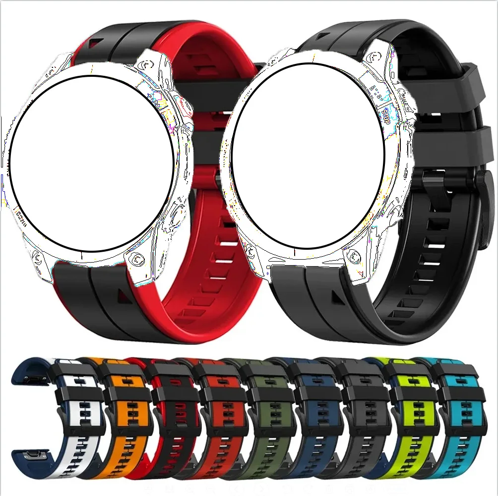 Correa de 26mm 22mm para Garmin Fenix 8 51mm 7X 7 6X 6 Pro 5X correa de reloj Quickfit Enduro Epix Pro Gen 2 Tactix 7 Pro pulsera de silicona