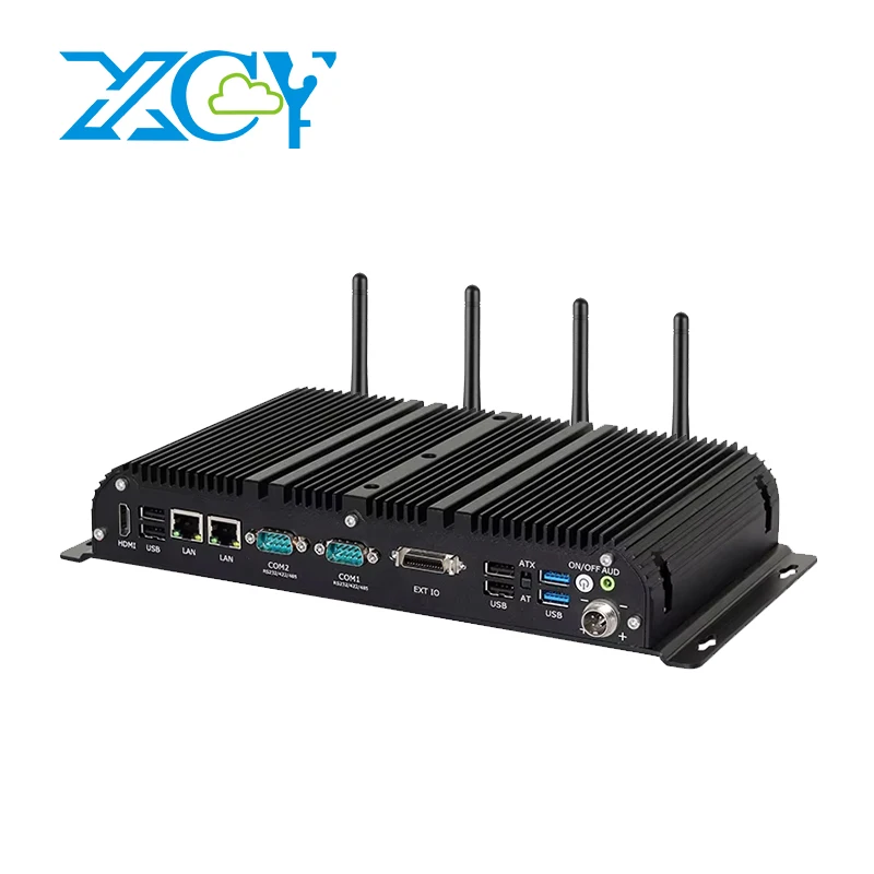 IPC industrial sin ventilador i7-1255U 2x COM RS232/422/485 2x 2.5GbE WiFi 4G/5G LTE 4x RS232 GPIO LVDS eDP DC9V-36V Win10/11 Linux