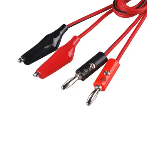 Conector Banana de inyección de 5 piezas y 4mm, abrazadera eléctrica de cobre envuelta, pinza de cocodrilo, cables de Cable de prueba, sonda de prueba de 1M - imagen 5