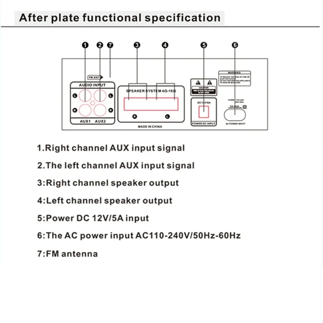 AMPLIFICADOR DE Sonido AK55-Lite potencia máxima 90Wx2 canales 2,0 alta fidelidad Bluetooth 5,0 con FM USB amplificador de potencia Digital para Karaoke de coche en casa - imagen 5
