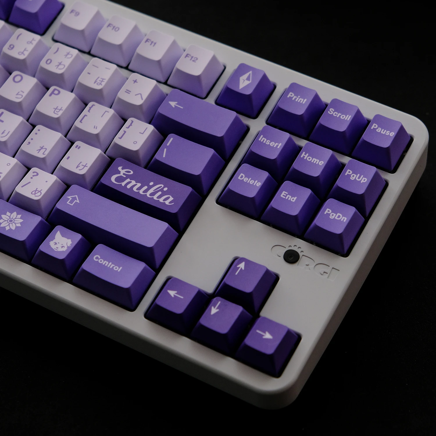 GMK-Juego de teclas de bruja helada, teclas de subcama con tinte PBT, perfil de cereza con ISO Enter, 2.25U, 2.75U, 6.25U, 7U, Barra espaciadora, 1 Juego - imagen 4