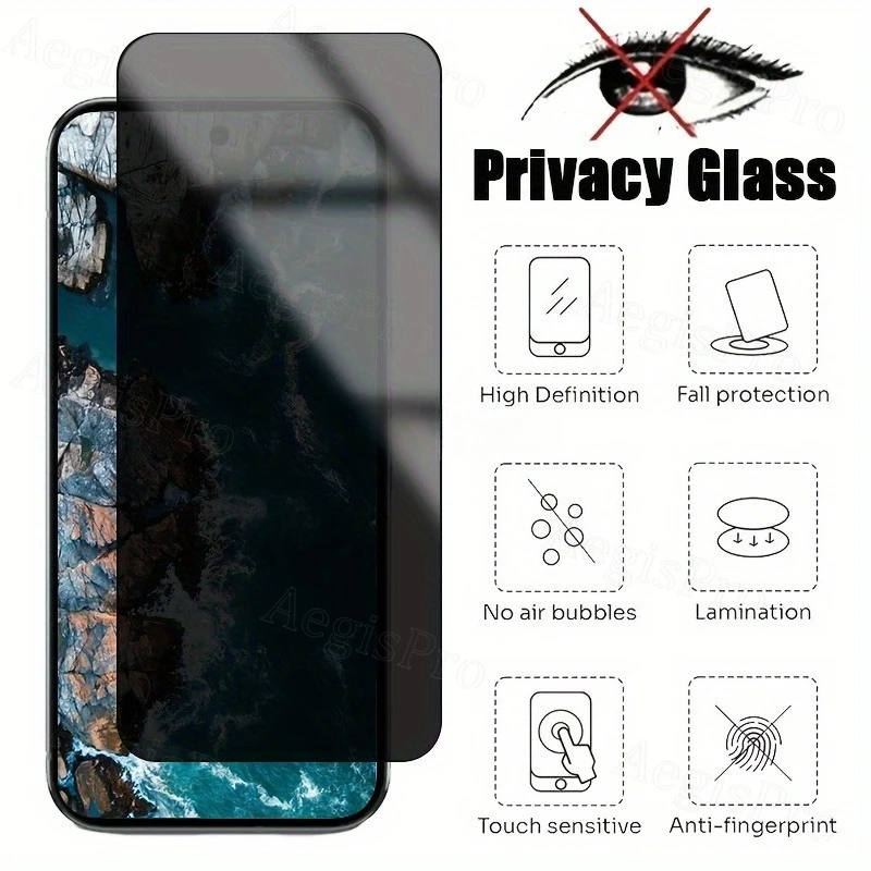 Protector de pantalla de privacidad de cobertura total, 2 uds., para Google Pixel 10 Pro Xl Series, recortes precisos de impacto antiespía y antiarañazos - imagen 2