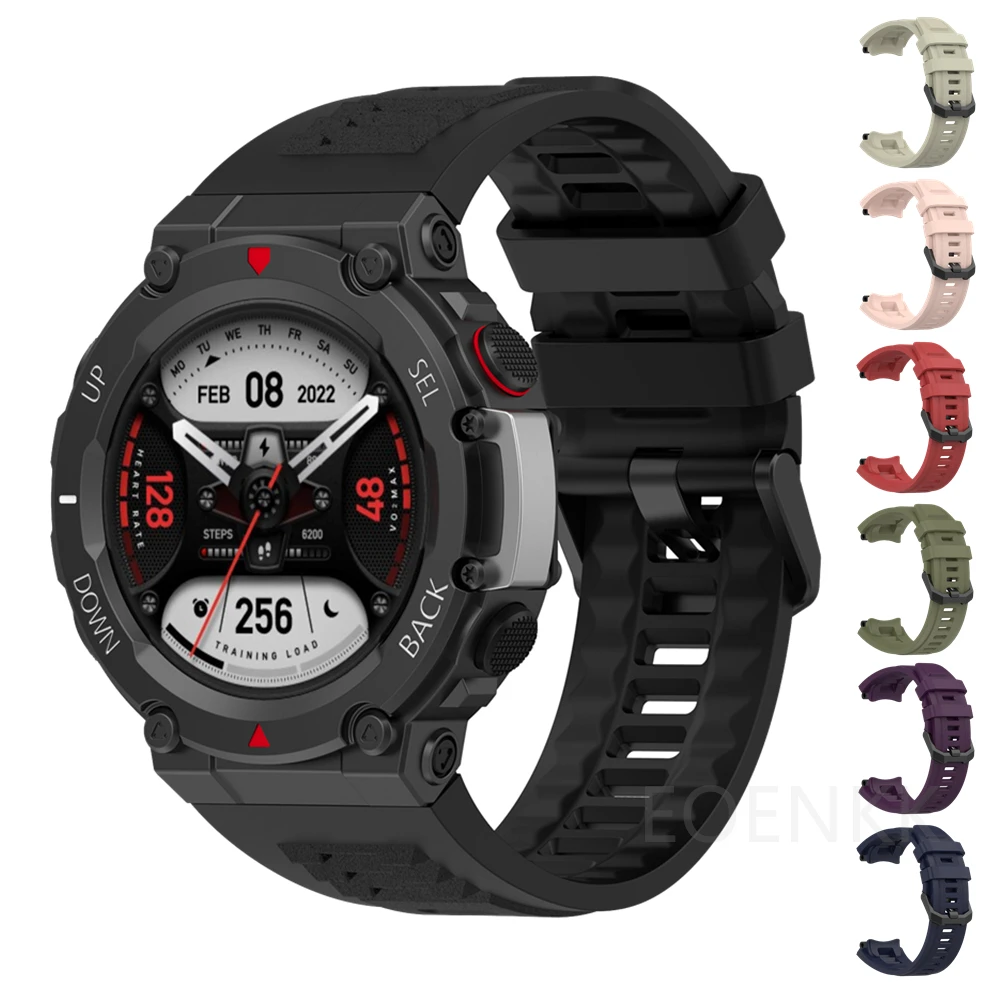 Correa de silicona para reloj Huami Amazfit T-Rex2, Correa de repuesto para Amazfit T Rex 2, Correa deportiva
