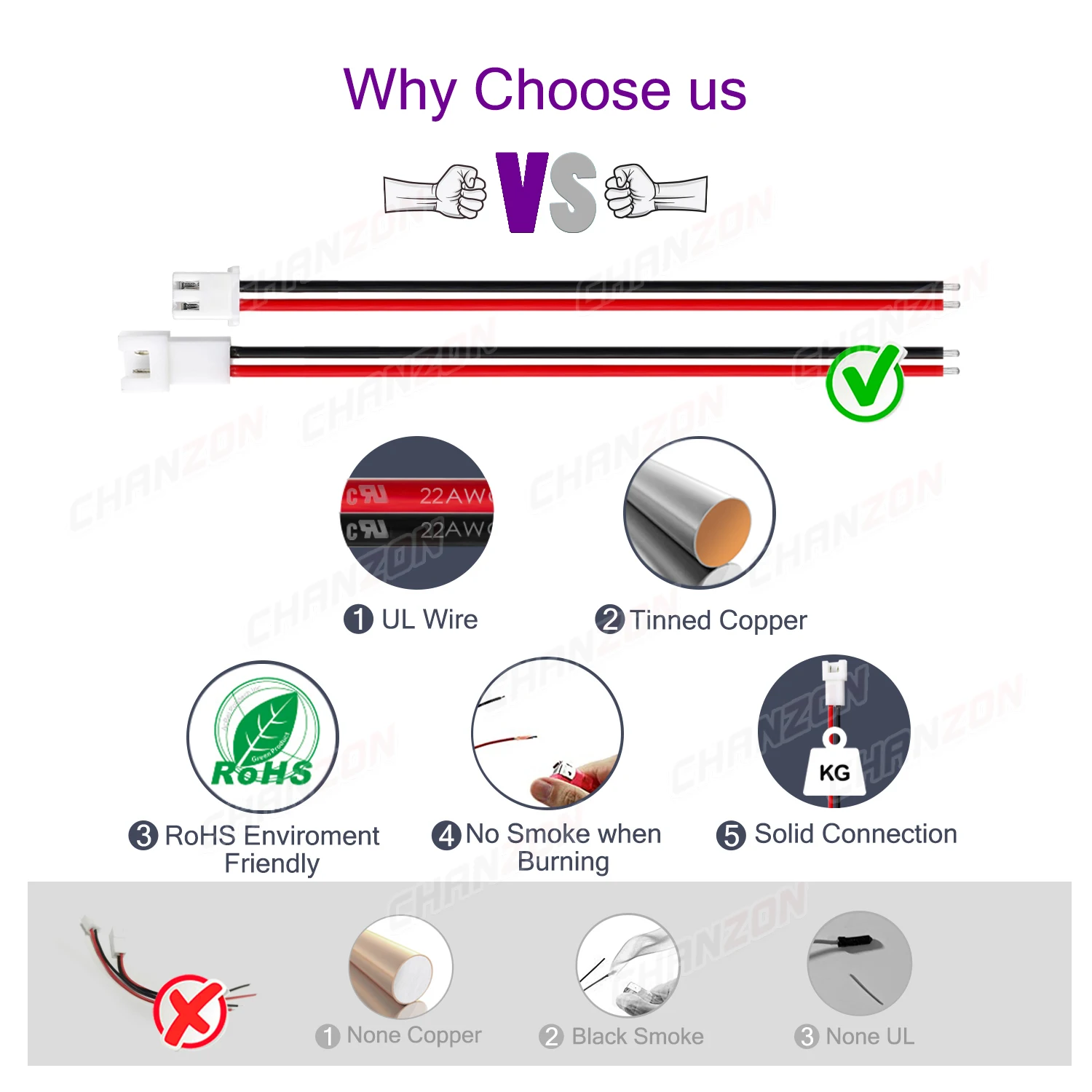 Cable conector XH 2,54mm 22AWG para JST XH2.54 2,54mm adaptador de 2 pines Micro batería de 2 pines macho hembra para conectar enchufe Cable RC - imagen 3