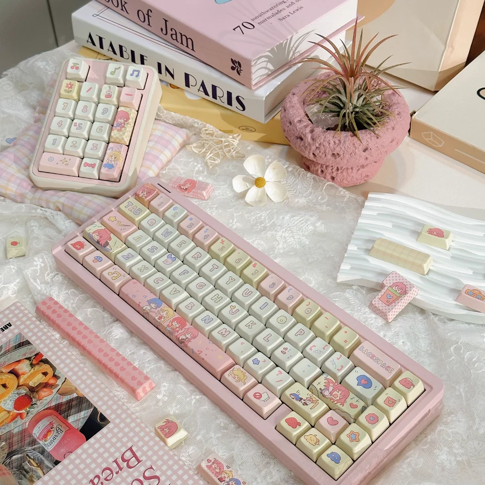 Teclas con tema Lonely Rock PBT Cherry MDA altura 149 teclas de dibujos animados de Anime compatibles con teclado mecánico 68/84/87/104 - imagen 3