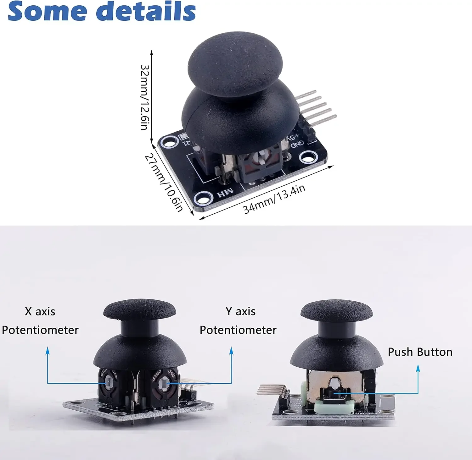 10 Uds. Sensor de Joystick de juego controlador de juego Sensor JoyStick módulo de ruptura para Arduino PS2 Raspberry Pi - imagen 3