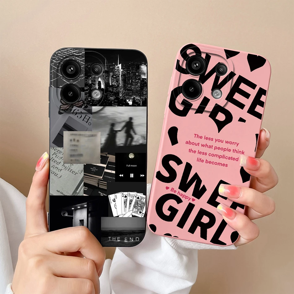 Para Redmi Note 13 Pro Plus funda de teléfono lindo Protector de cámara para Xiaomi Redmi Note13 Pro 13Pro + funda trasera Fundas de silicona líquida - imagen 4