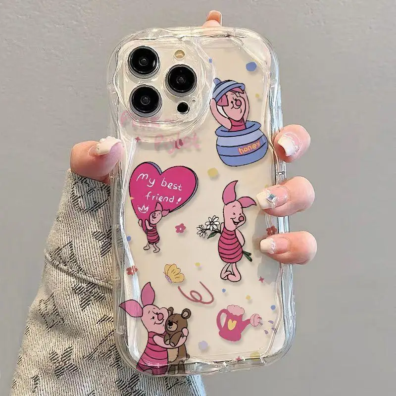 Bonita funda de teléfono transparente de Mickey y Minnie Mouse, Winnie Pooh, para Xiaomi Redmi Note 13 Pro, 5G, Redmi Note 13, Pro Plus 13, 12, 4G, Redmi 13C - imagen 3