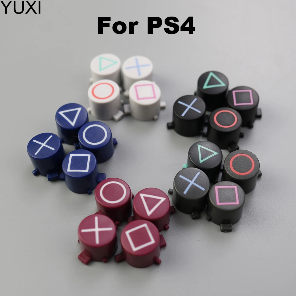 YUXI botón ABXY para PS4 Slim Pro Controller, piezas de reparación, círculo, cuadrado, triángulo, 1 Juego