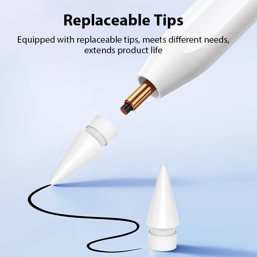 Lápiz óptico para Apple Pencil iPad Pro 13 12,9 M4 Air 11 M3 M2 5 4 A16 10 9 11th 10th 9th Generación Mini 6 7 A17 10,2 bolígrafos táctiles - imagen 5