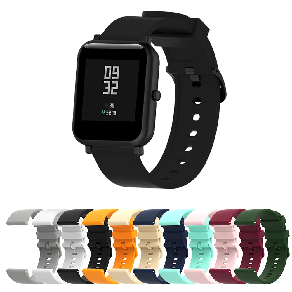 Correa de silicona para Amazfit Bip 3 Pro/GTR 42mm/GTS 4 2 Mini/2 3, Correa de 20mm para Galaxy Watch7 6 5 4 - imagen 2