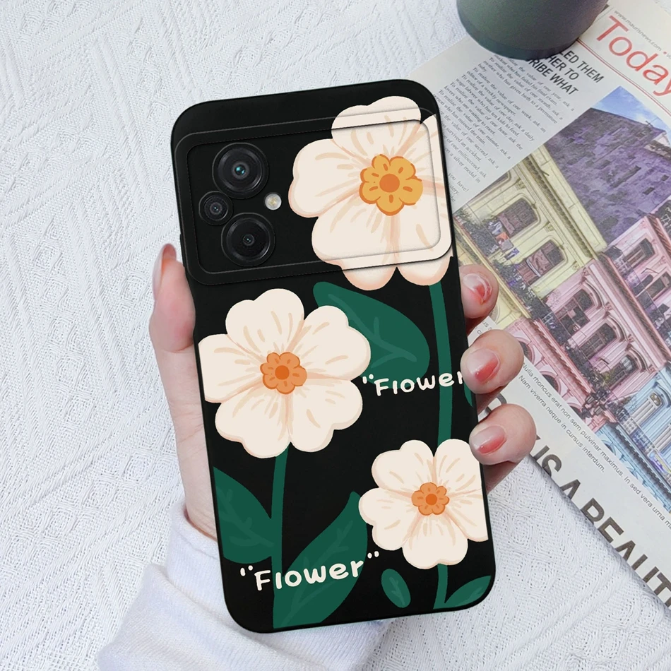 Fundas para Xiaomi Poco M5 M5S astronauta flor silicona líquida suave protección completa anticaída Funda trasera para PocoM5 M5 S - imagen 4