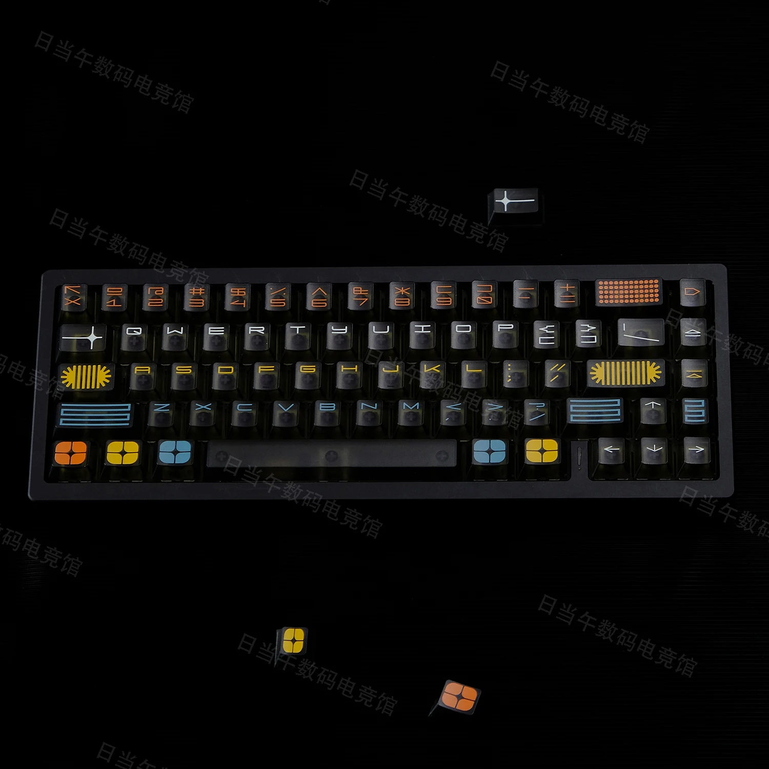 Expo Fog-teclas transparentes con perfil de cereza, teclas ABS para teclado mecánico MX Switch Wooting GH60 61 64 66 67 75 84 87