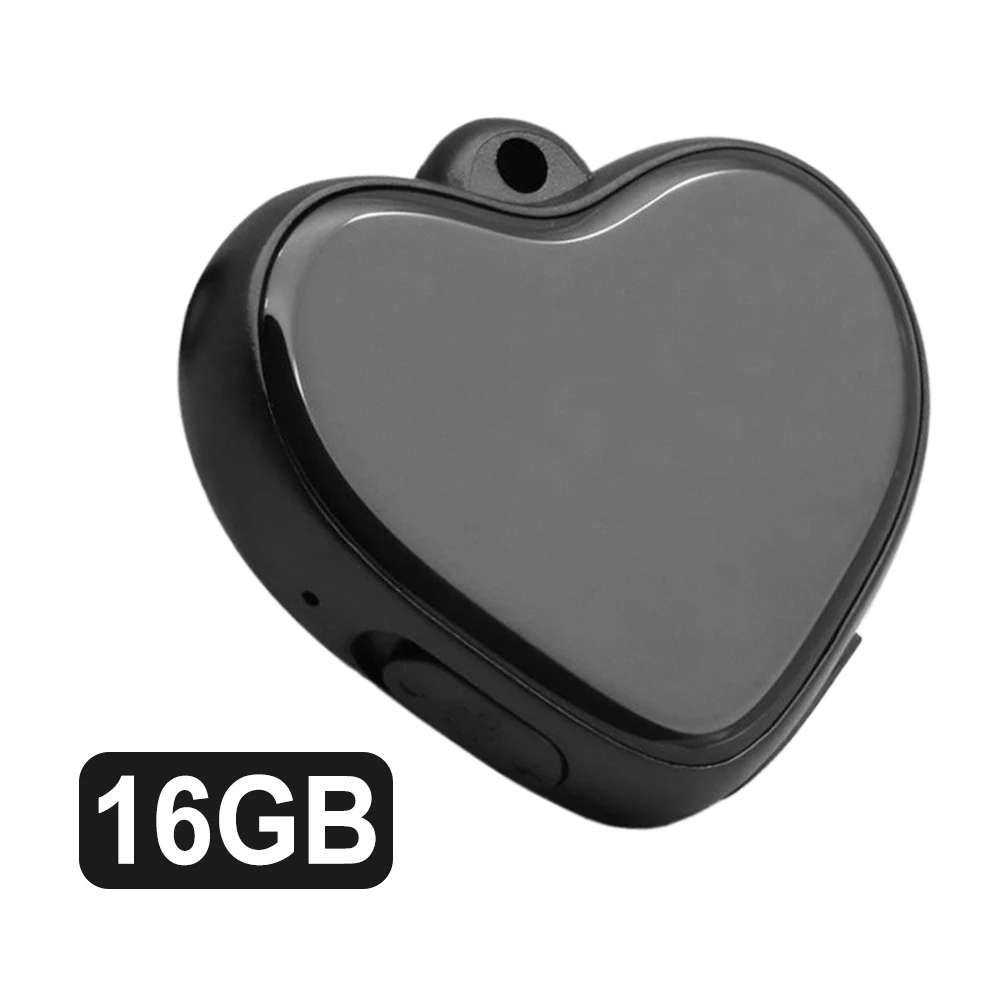 Grabadora activada por voz, reproductor de Audio pequeño en forma de corazón con auriculares, colgante de micrograbación para conferencias, reuniones, entrevistas - imagen 5