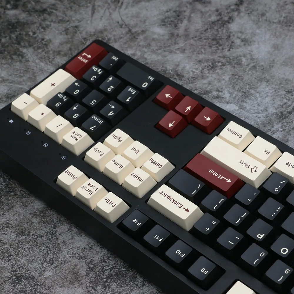 Teclas romanas ABS de dos colores, perfil de cereza, ergonomía USB con cable, 173 teclas, accesorios de juego, teclas de teclado mecánico talladas frontales - imagen 2