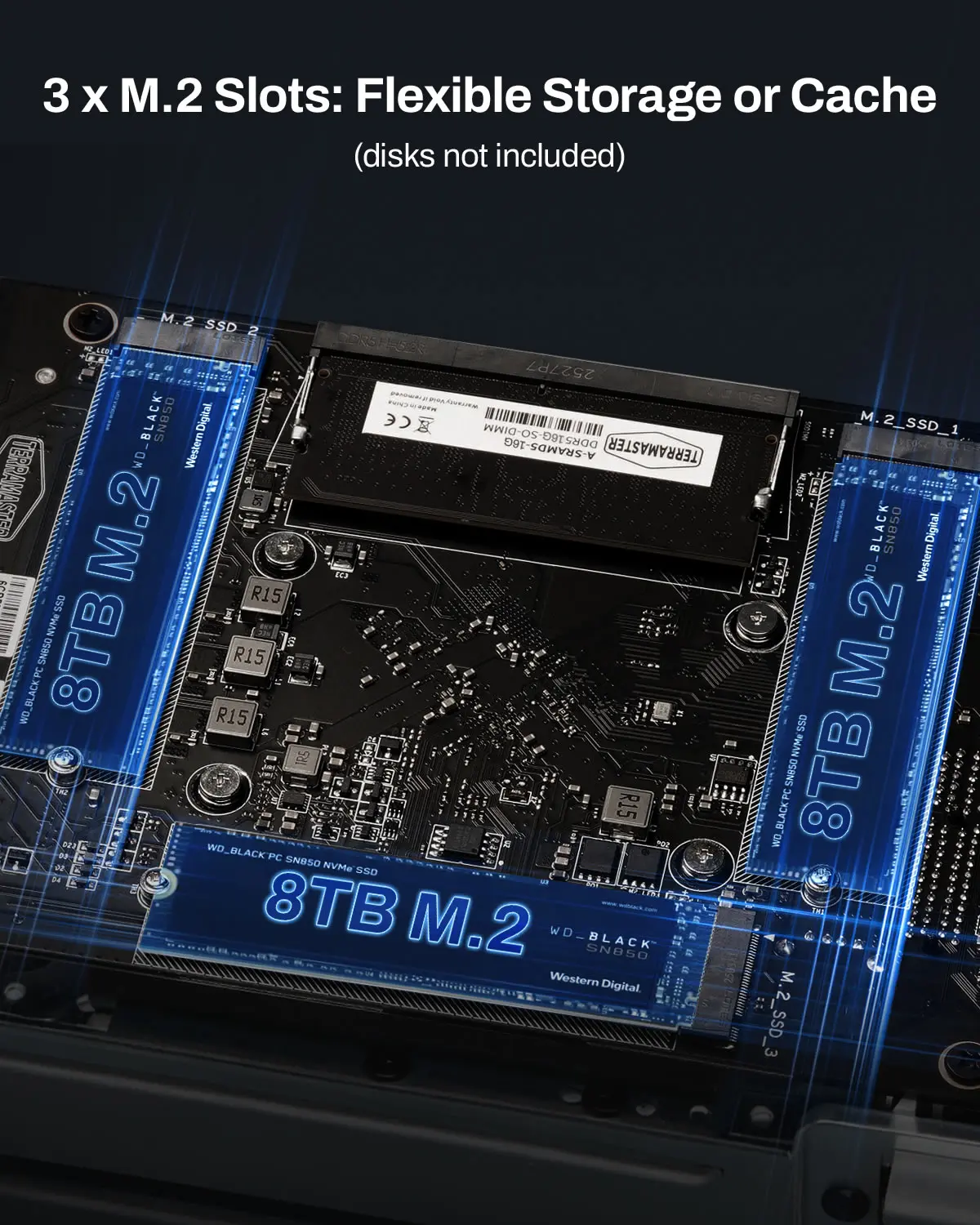 TERRAMASTER F4-425 Plus Almacenamiento NAS de 4 bahías: CPU Intel N150 de cuatro núcleos, 16 GB de RAM, almacenamiento conectado en red (sin disco) - imagen 3