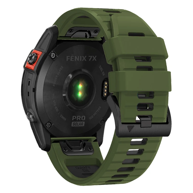 Correa de reloj de silicona de 26mm y 22mm para Garmin Fenix 8 7X 7 6X 6 Pro 5X Plus, pulsera Epix Gen 2 Tactix Bravo Quickfit - imagen 4
