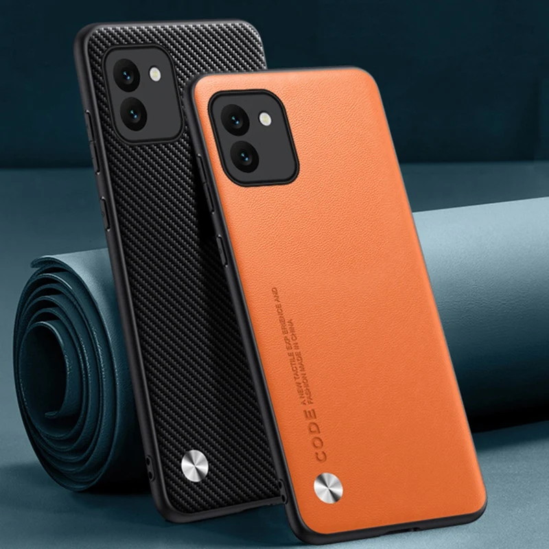 Funda de cuero PU de lujo para Samsung Galaxy A03, funda trasera de silicona mate con protección completa, funda de teléfono para Samsung A03 4G - imagen 2