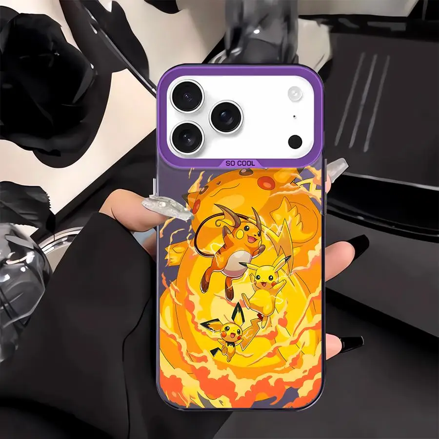 Funda Poke-mons Gen-gars Pika-chus para iPhone 15 Plus 16 17 Pro Max 12 XS 14 XR 16e 13 11 17Air - imagen 5