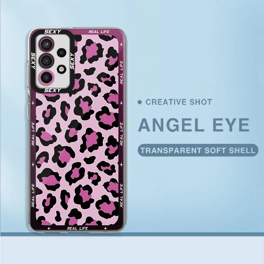Funda de teléfono con estampado de leopardo para Galaxy A31, A50, A50s, A51, 4G, A71, 4G, A21s, A12, A52s, 5G, A22, A32, A52, A72, 4G, 5G - imagen 3