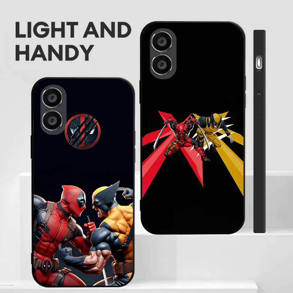 BD-23 Deadpool Hero funda negra para OPPO A80 A60 A40 A38 A57 A78 A96 A77 A17 A18 Find X3 Neo Lite Pro - imagen 3