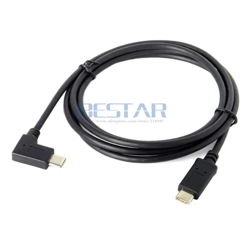 5 pies 90 grados en ángulo recto tipo C a USB-C 2,0 datos de carga rápida 5A Cable 1,5 m para computadora portátil y teléfono - imagen 3