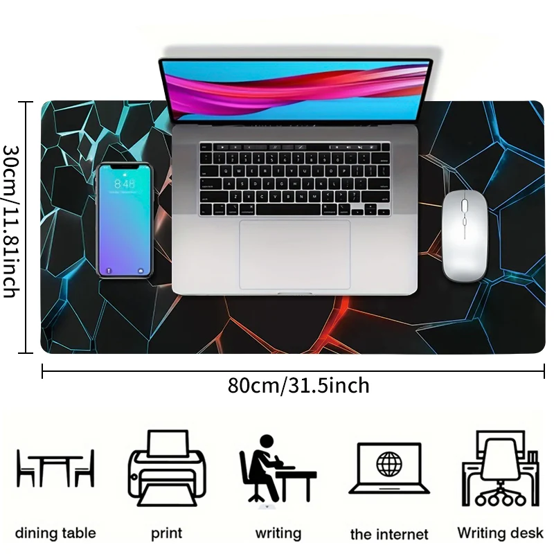Alfombrilla de escritorio para ratón, teclado XXL, alfombra para ratón, alfombrilla de goma antideslizante para ratón de jugador, alfombrilla de ratón para ordenador portátil grande - imagen 3