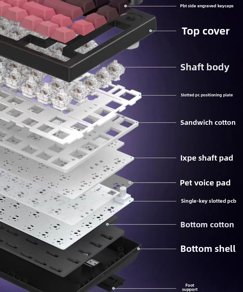 K81 Teclado mecanico Teclado mecánico de tres modos teclado gaming 80% teclados bluetooth para juegos teclado inalámbrico meccanica - imagen 5