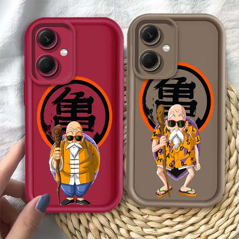 D-Dragon Ball Anime Master Roshi cubierta para Redmi Note 14 13 12 11 13R 12R 12T 11T Pro Plus caja de teléfono con escalera de ojos - imagen 2