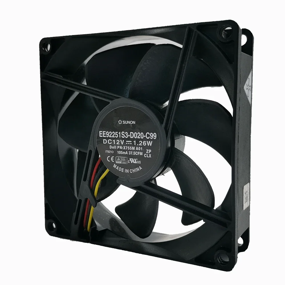 Ventilador de refrigeración para sunon 9225, cc 12V, EE92251S3-D020-C99, 9cm, 9025, 90x90x25MM, CC, EE92251S3 - imagen 3
