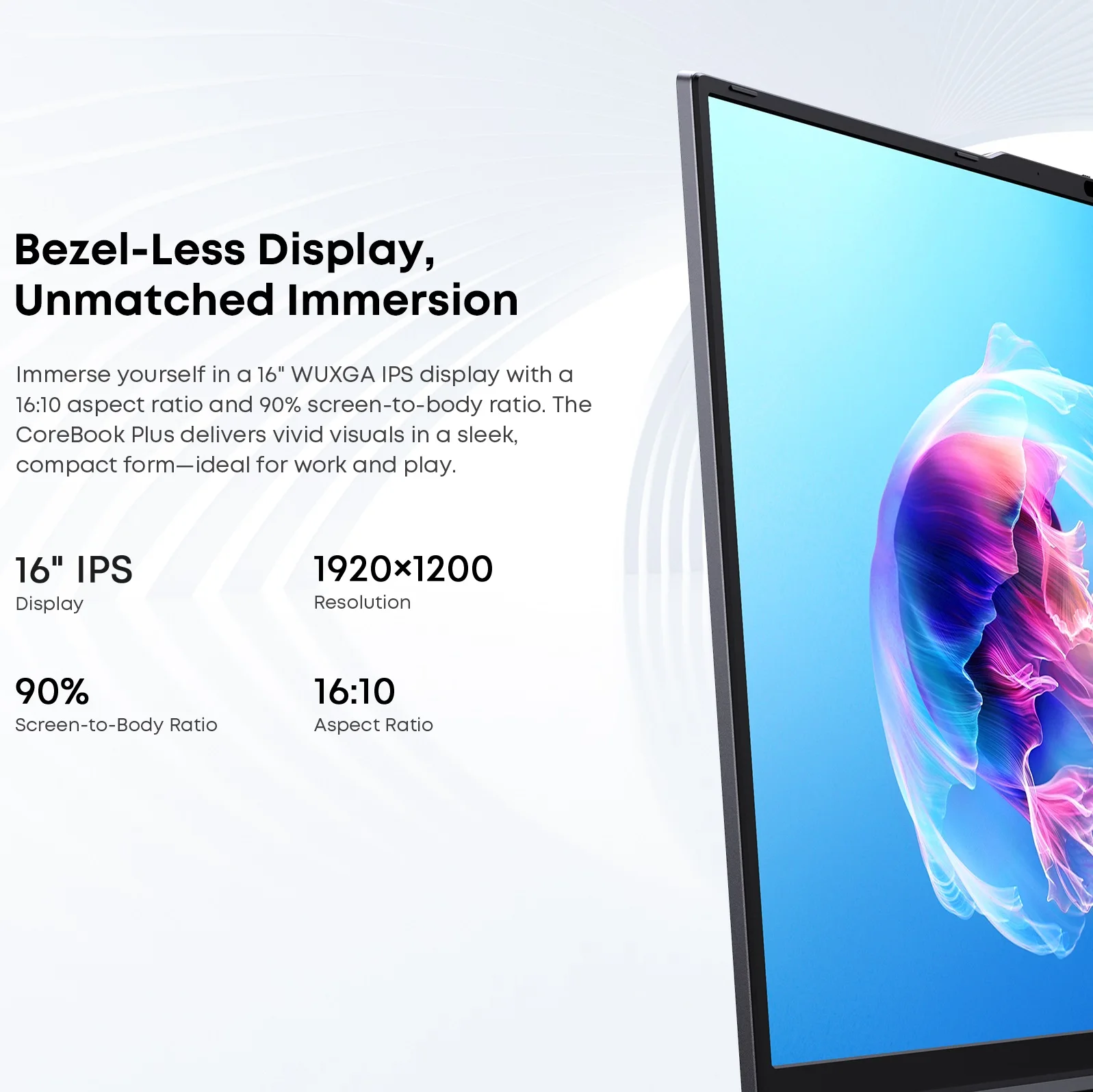 CHUWI CoreBook Plus portátil 16 pulgadas FHD pantalla R5-7430U 6 núcleos portátil para juegos 16GB RAM 512GB SSD Metal cuerpo Notebook con enfriador - imagen 4