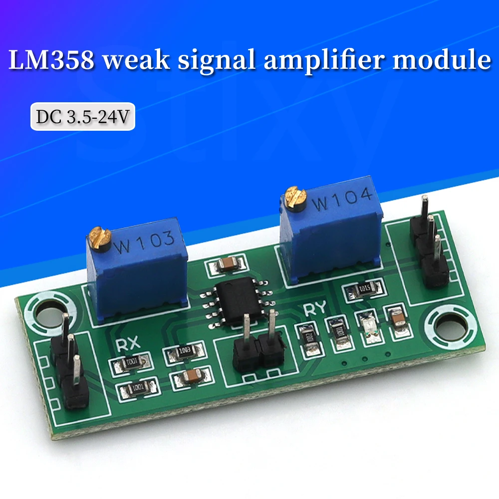 1-10 Uds LM358 amplificador de señal débil amplificador de voltaje módulo amplificador operacional secundario colector de señal de potencia única