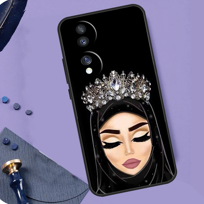 Funda Hijab islámica Girl Queen para Honor Magic 8 Pro 5 6 7 Lite X9a X9b X9c X9d X8a X8b X8c 50 70 90 200 400 Pro Coque - imagen 2