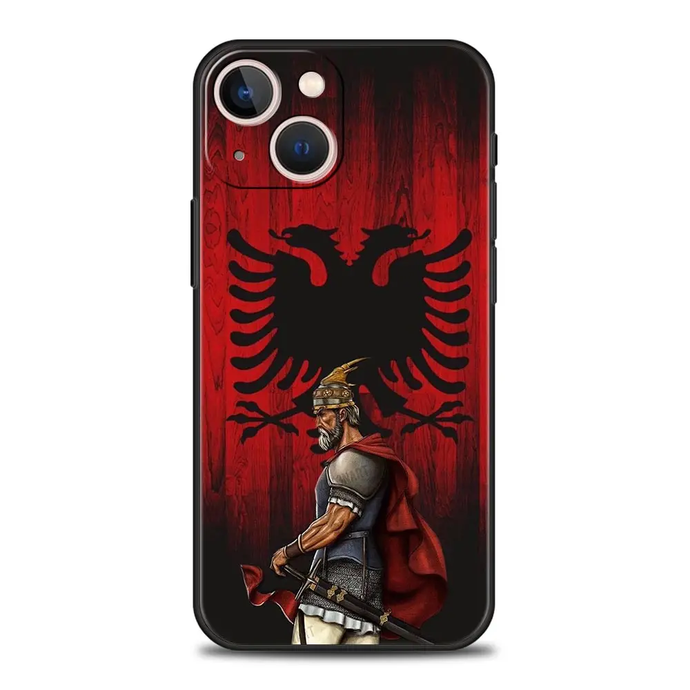 Funda de teléfono con bandera de Albania y Albania para iPhone 16 13 15 14 12 11 Pro MAX XR X SE XS 7 8 Plus, funda suave de TPU - imagen 3