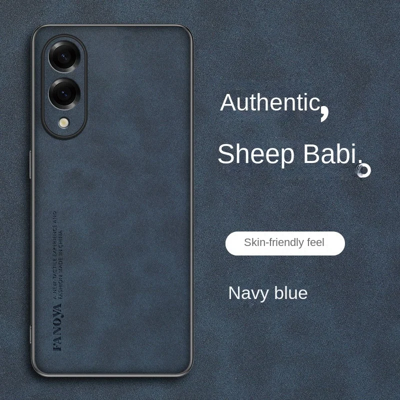 Para samsung galaxy s25 edge s24 ultra s23 s22 plus s20 FE piel de oveja PU Funda de cuero, funda de piel dura antigolpes para movimiento - imagen 2