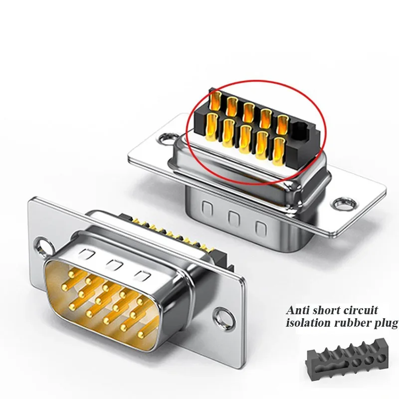 Conector de soldadura VGA de 3 filas, junta de cabeza de 15 Pines, enchufes de pantalla de carcasa de 90 grados, conectores macho y hembra HDB15 de grado Industrial - imagen 4