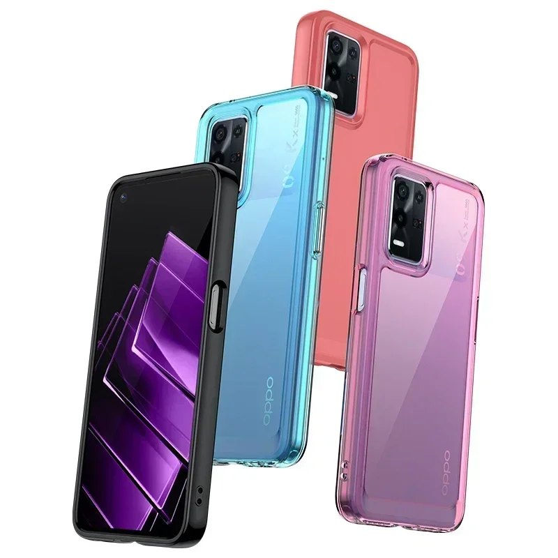 Funda de teléfono con parachoques de silicona Candy a prueba de golpes para OPPO K9X Realme 8/8 Pro/8S Narzo 30/Q3/Q3i/V13 5G - Funda protectora - imagen 2