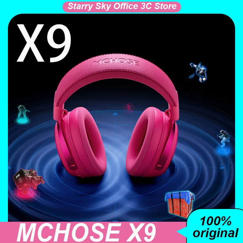 MCHOSE X9 Esports auriculares inalámbricos Bluetooth 2,4G 2000mAh C-Media FPS bajo retardo ordenador de escritorio juego auriculares PC - imagen 2