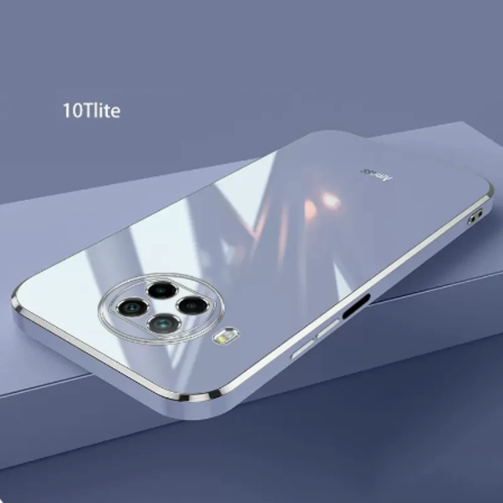 Para Xiaomi Mi 10T Lite 5G funda de lujo chapada cuadrada M2007J17G funda de teléfono Mi 10T lite funda trasera de silicona suave a prueba de golpes Fundas - imagen 5