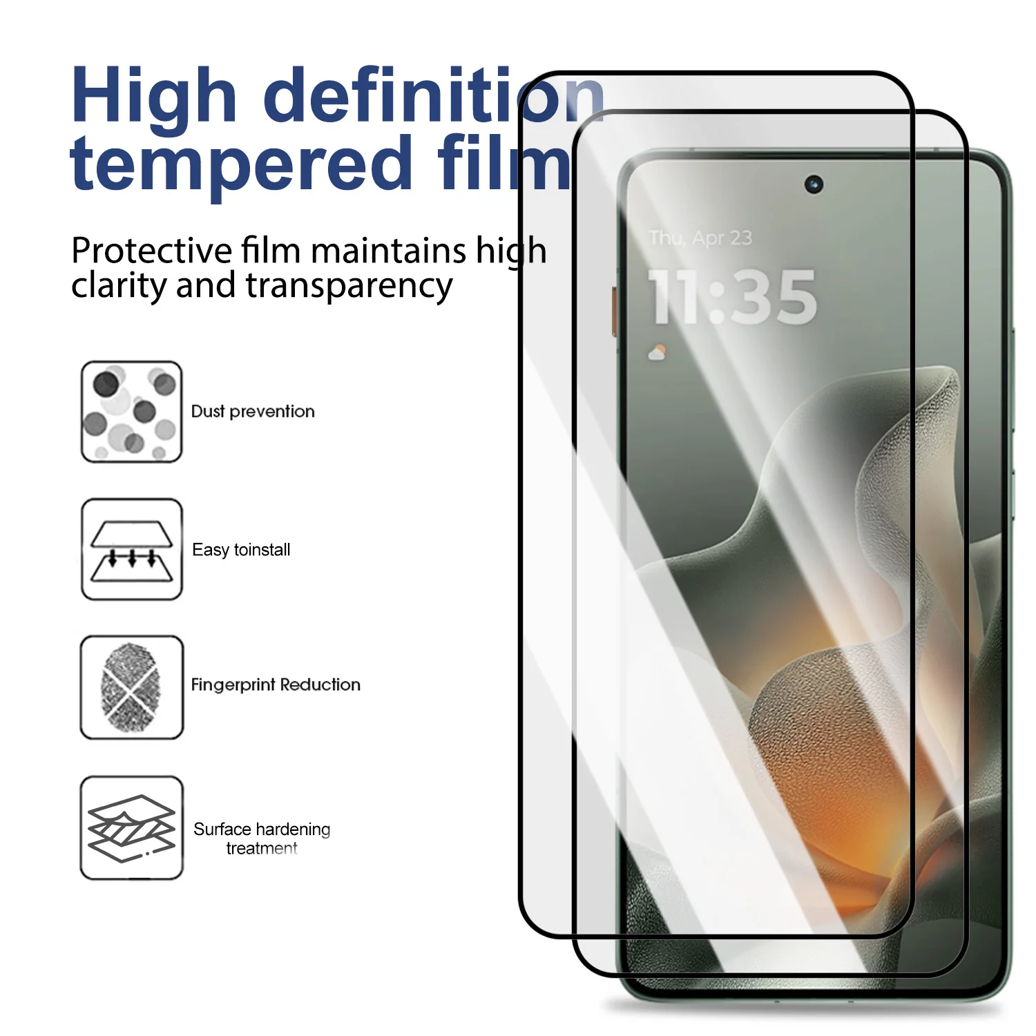Vidrio templado curvo completo para Lenovo Moto X70 Air 5G HD protectores de pantalla transparentes películas para Lenovo Moto X70Air Accesorios - imagen 2