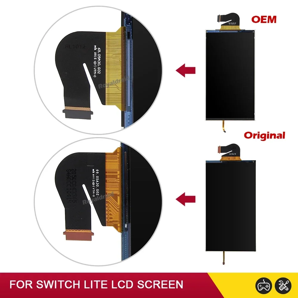 Reemplazo de pantalla LCD OEM para NS Switch Lite, accesorios de montaje de cristal para consola de juegos Switch Lite, 1 Uds. - imagen 5