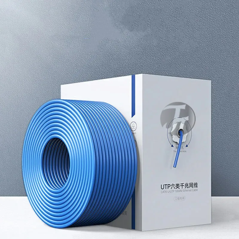 Cable Ethernet Cat6 de alta velocidad, Cable de Internet de 1000Mbps, Cable LAN de red blindado RJ45 para enrutador de ordenador portátil, Cable Ethernet de 5m y 50m