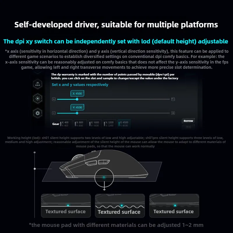 RAWM MH01 Ratón para juegos Esports de 3 modos PAW3395 Ratón inalámbrico 8K 600mAh Ratón de mano medio grande para jugadores - imagen 4