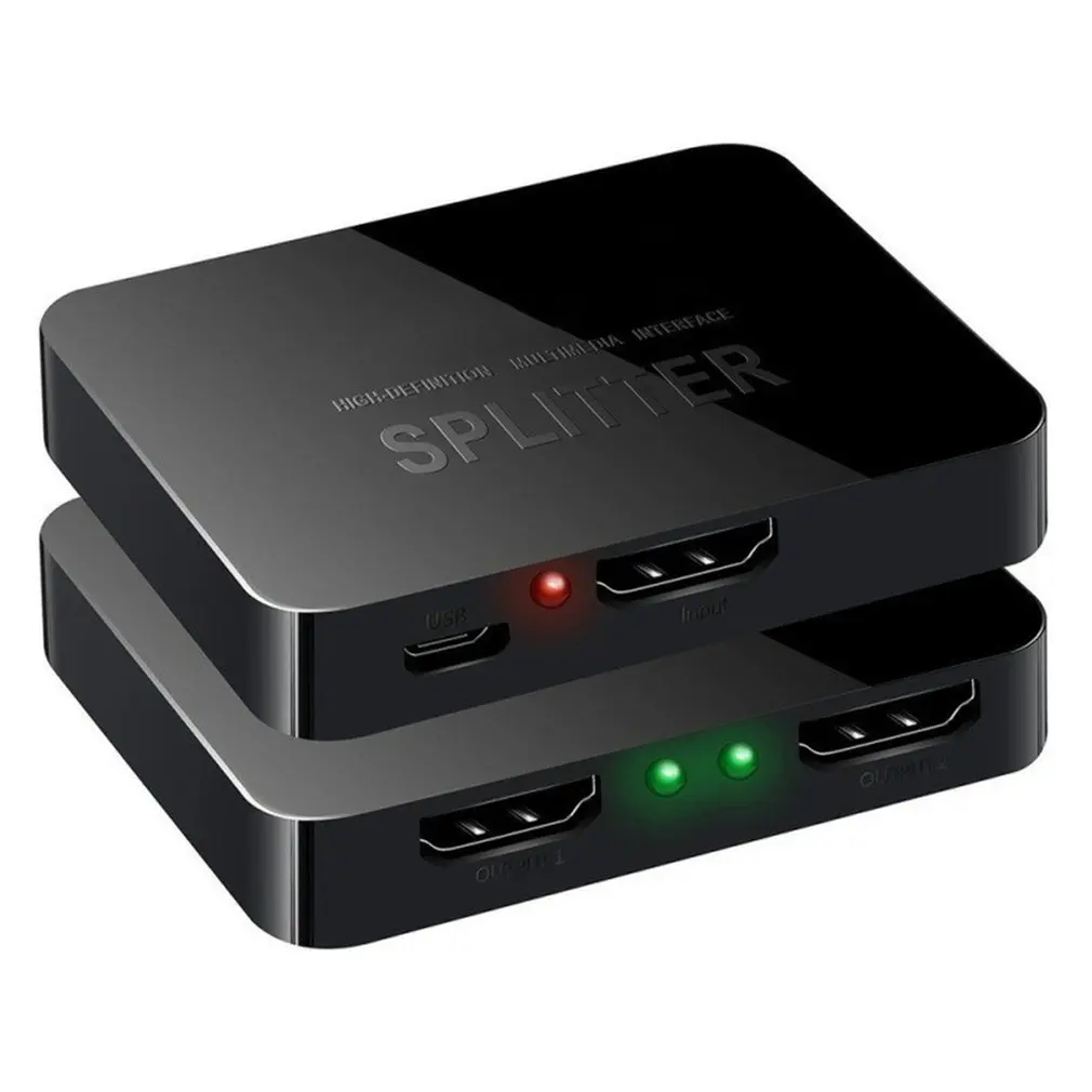 Una caja negra con dos luces verdes